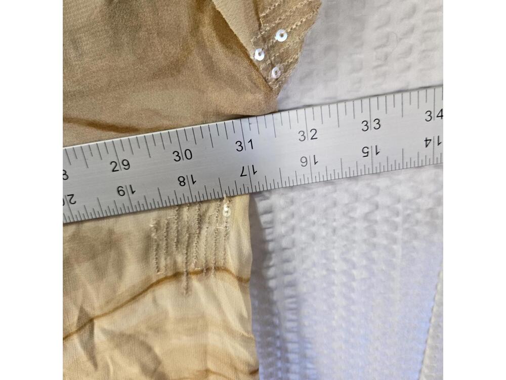 Pilcro Anthropologie 3X Marble Shine Sequin Button Down Shirt Boho Sheer Rayon - Picture 9 of 9